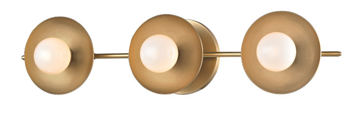 Julien 3 - Light Vanity Light, Aged Brass