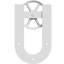 Ensemble de quincaillerie de porte de grange simple standard Premium Wagon Wheel Horseshoe Roller Hanger-788585506