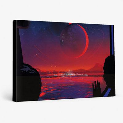 Affiche murale vintage Planet Hop de Trappist-1e (NASA) - Toile murale