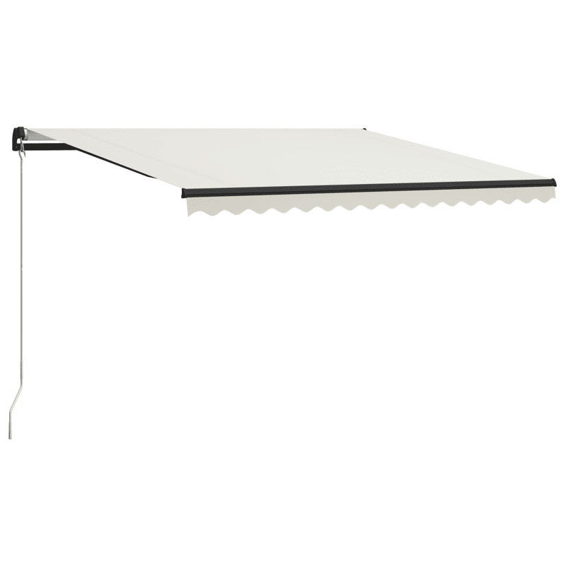 Dakota Fields Anthracite Cover Retractable Patio Awning, 2.5m W x 3m L, Cream
