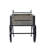 Rustic Black Trolley Cart Plant Stand With Wheels And Pine Wood Sections, 24.4X12.6X15.4 Inches, 9.9 Lbs, Decorative Touch Antique Brown Planter Two Back Legs Curved Handle, Lbs