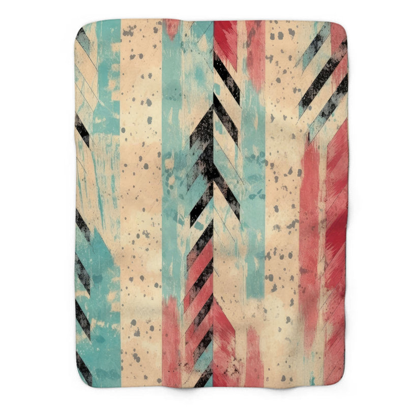 Couverture vieillie - 1 pièce Sherpa Premium, Grand lit