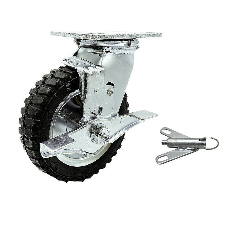 Pneumatic Swivel Caster Caster with Brake and Bolt Swivel Lock