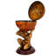 Rumi Tabletop Wine Bottle & Glass Rack in Brown
