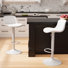 Tabouret de comptoir pivotant rembourré à hauteur réglable avec structure en métal Paytton