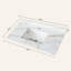 Plateau de meuble-lavabo en marbre Carrara-108674931