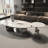 Simple oval marble coffee table-122914005