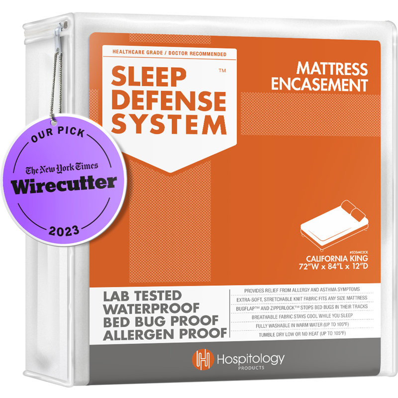 Enveloppe de matelas imperméable et anti-acarienne à fermeture à glissière The Original Sleep Defence System, 12"