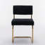 Ensemble de 2 chaises en velours côtelé avec base en métal-438955488