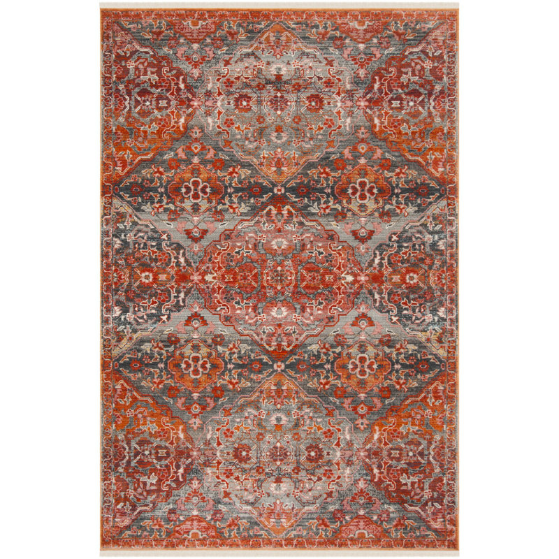 Tapis oriental orange Ehtan, Rectangle 3 pi x 5 pi