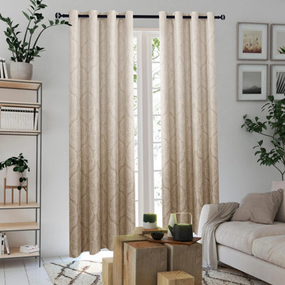 Window Curtains, Grommet, Room-Darkening, Set Of 2