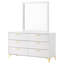 Commode 6 tiroirs avec miroir