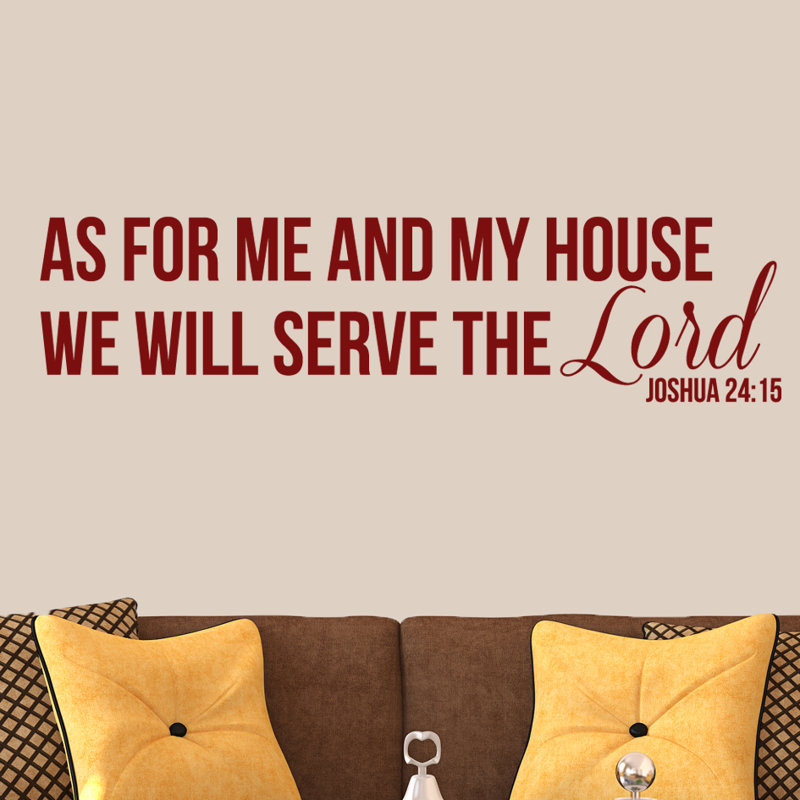 Adhésif décoratif «We Will Serve The Lord», Canneberge