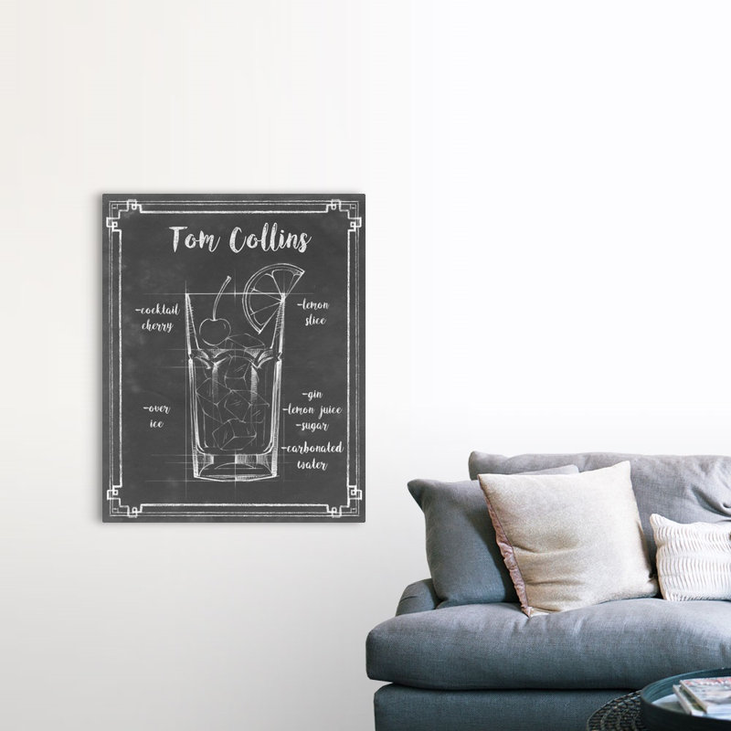 Mixology II - impression sur toile, Toile tendue, H 45 po x l 36 po x P 1,25 po