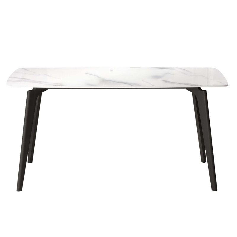 Table de salle à manger 62,99 po, White, Noir