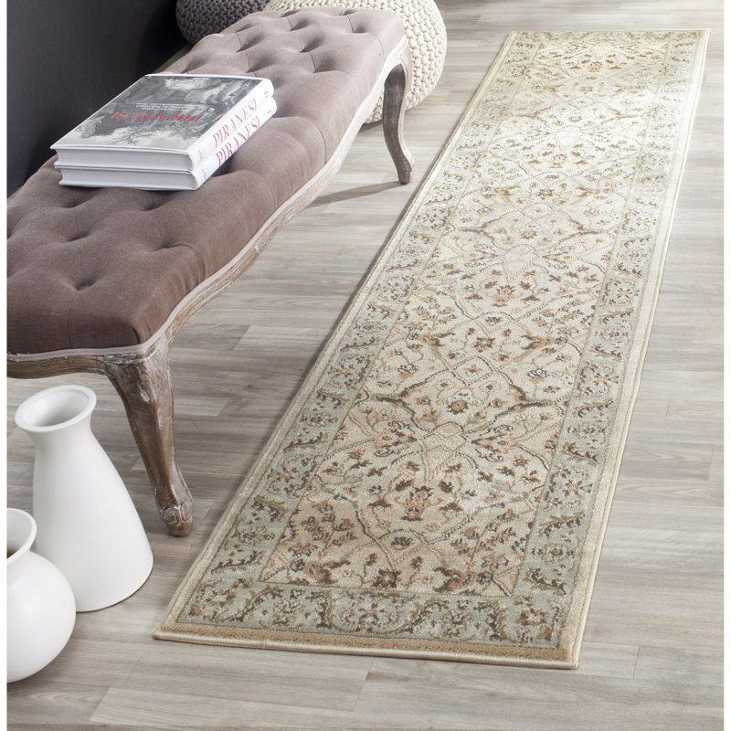 Tapis ivoire / gris Lavelle, Tapis de couloir 2 pi x 8 pi