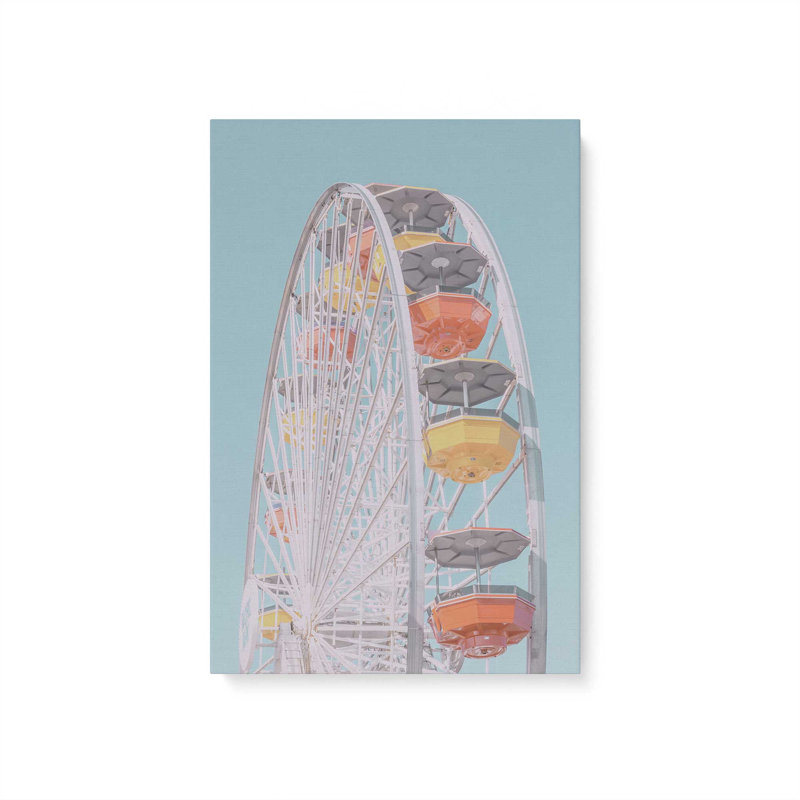 Pastel Carnival Ride On Canvas, Toile tendue, H 18 po x l 12 po