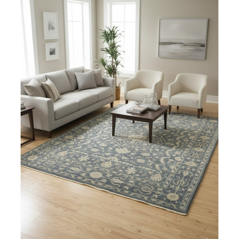 Eryk Performance Wool Floral Indoor Rug