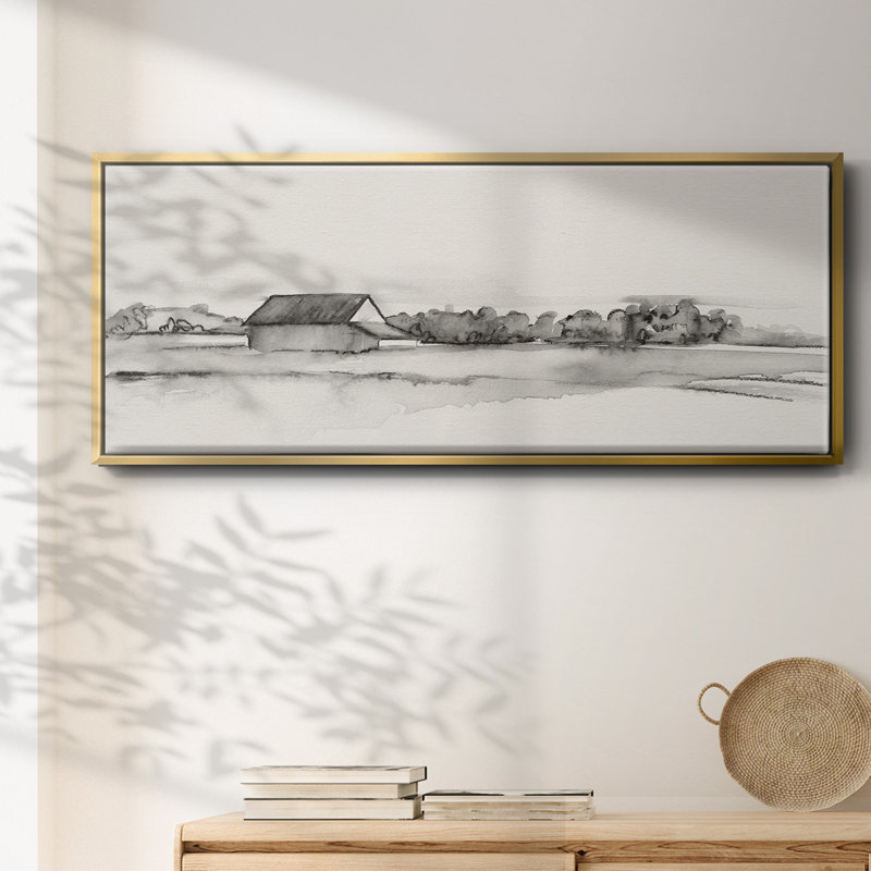 Wyeth Barn I- Framed Canvas, 24" H x 60" W