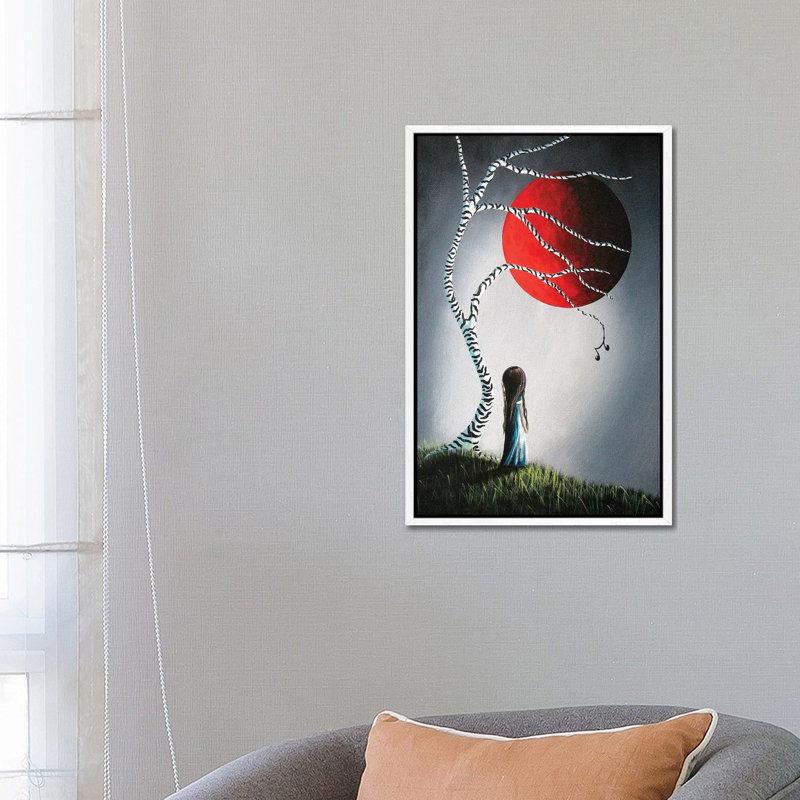 When She Thinks About You 1 Piece Wall Art on Canvas, 66.04 cm H x 45.72 cm W, White Framed