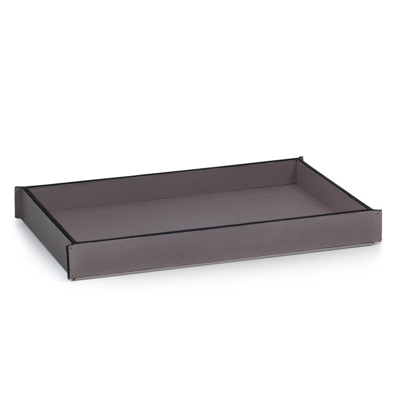 Piega Saffiano Bathroom Tray, Gray