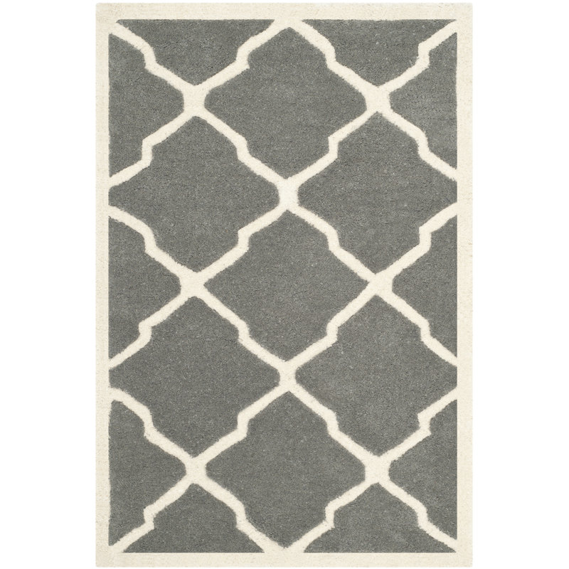Carolene Hand Tufted Wool Geometric Rug, Rectangle 2' x 3'