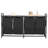 4 Section Laundry Sorter with Pull-Out Bags Metal Frame & Wooden Tabletop
