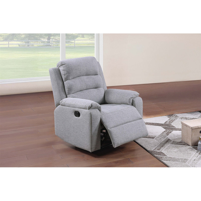 Fauteuil inclinable manuel moderne de style moderne avec siège et dossier rembourrés en os véritable 1 pièce