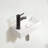 14.17 In. Wall-Mounted Small Rectangular Ceramic Bathroom Sink In Milk White