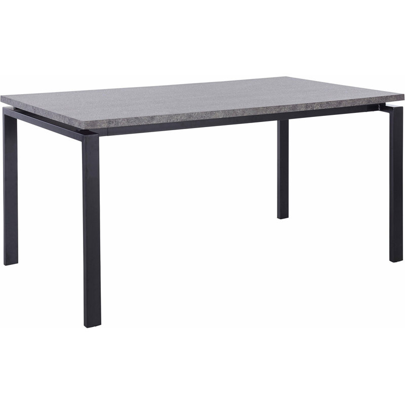 Tiano Metal Base Dining Table, H75 x L160 x W90cm, Grey