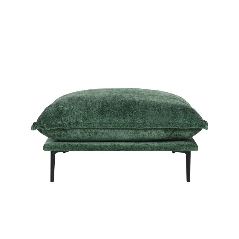 Repose-pieds en velours 39,37 po Traci, Vert
