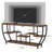 70.9" Industrial Console Sofa Table With 7-Tier Storage Shelves For Living Room, Hallway, Or Foyer