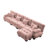 Chenille Cloud Couch 2 Seater Sofa with Ottoman-1015567005-1029991961