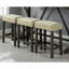 Mobilier de salle à manger beige et brun - 4 pièces, tabouret rectangulaire avec chargement de table inclus