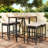 5-piece Outdoor Dining Table Sets Included 1 Foldable Table And Stools With Cushions-1518900120