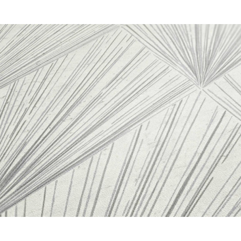 Papier peint texturé Concord, Gris / métallique / blanc