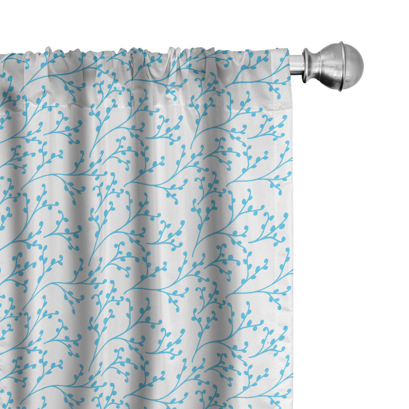 Floral Semi-Sheer Rod Pocket Sliding Panel, 28" x 84"
