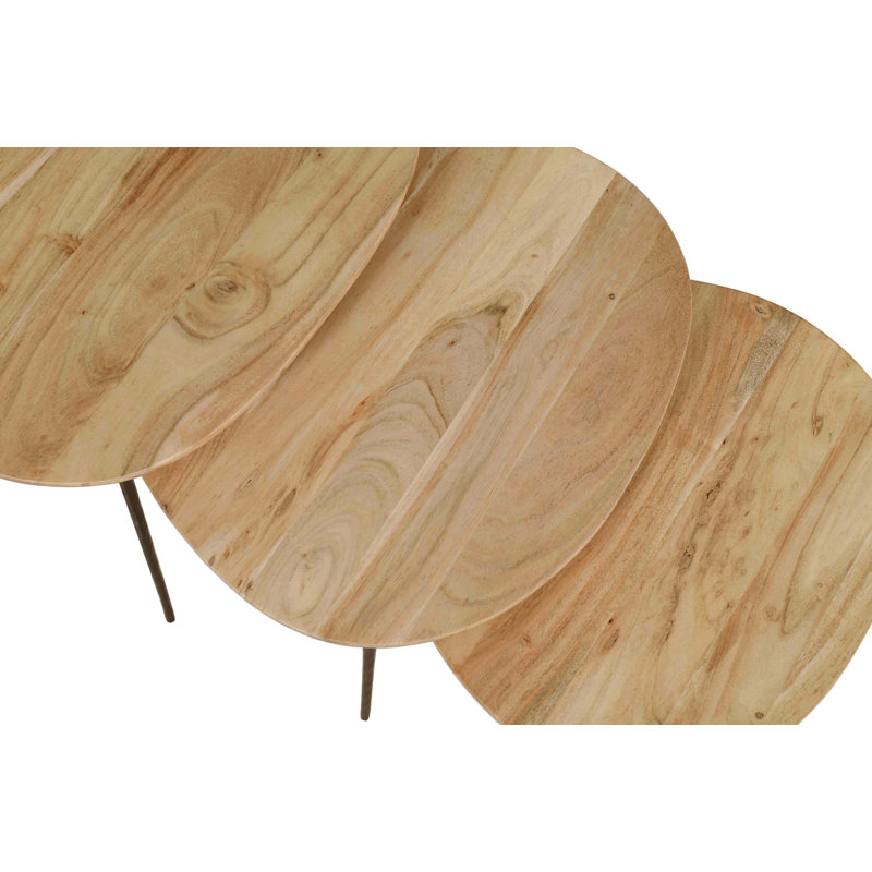Ashelynn Solid Wood Top Nesting Tables, Natural