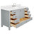 Cambridge 60.25'' Single Bathroom Vanity with Carrara Quartz Top-1331940151