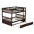 Full Over Full Solid Wood Bunk Bed With Trundle&Ladder, Convertible to 2 Full Size Beds-1180715795
