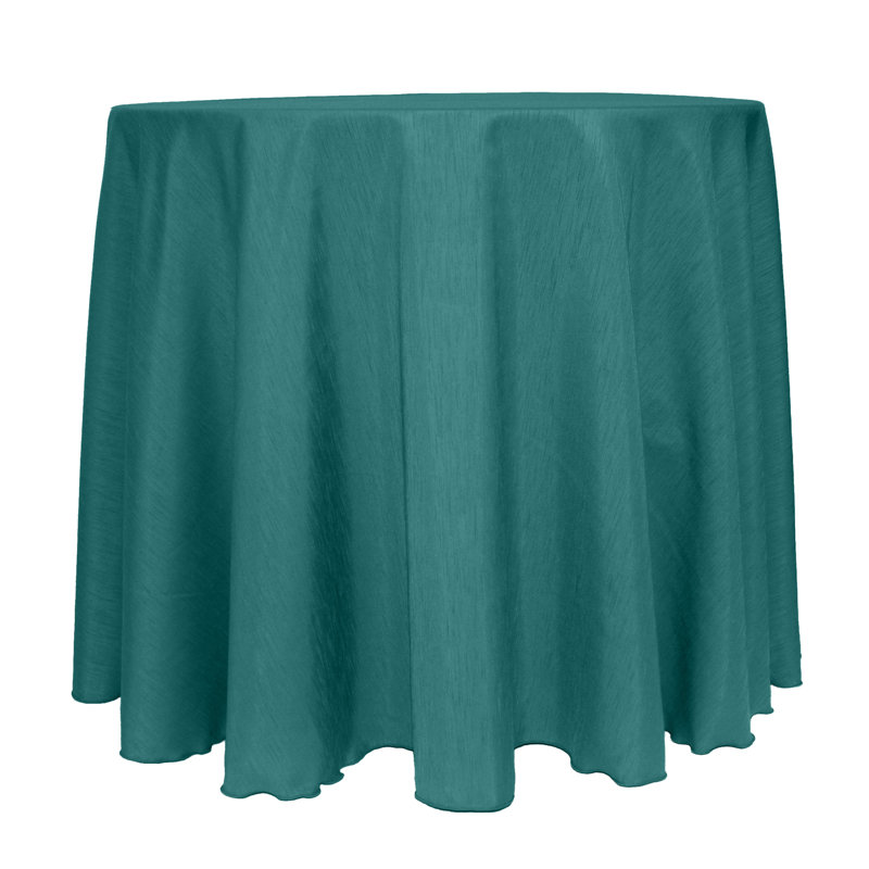 Solid Color Round Tablecloth, 120" x 120", Teal, 10 Pack