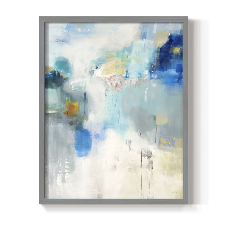 Celeste Motion I, reproduction encadrée - bois massif, Gris, H 15 po x l 12 po