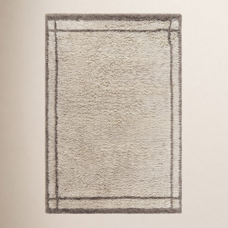 Addiscott Keynsham Border Wool Shag Rug, Rectangle 8' x 10'