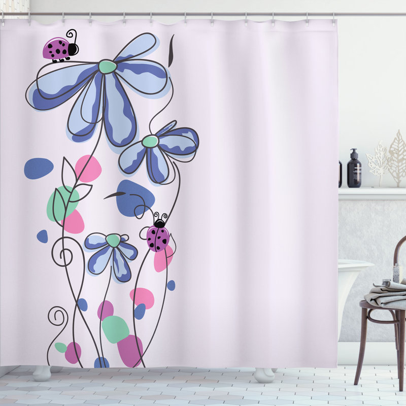 Ensemble de rideau de douche Kids, H 69 po x l 84 po, Bleu plafond