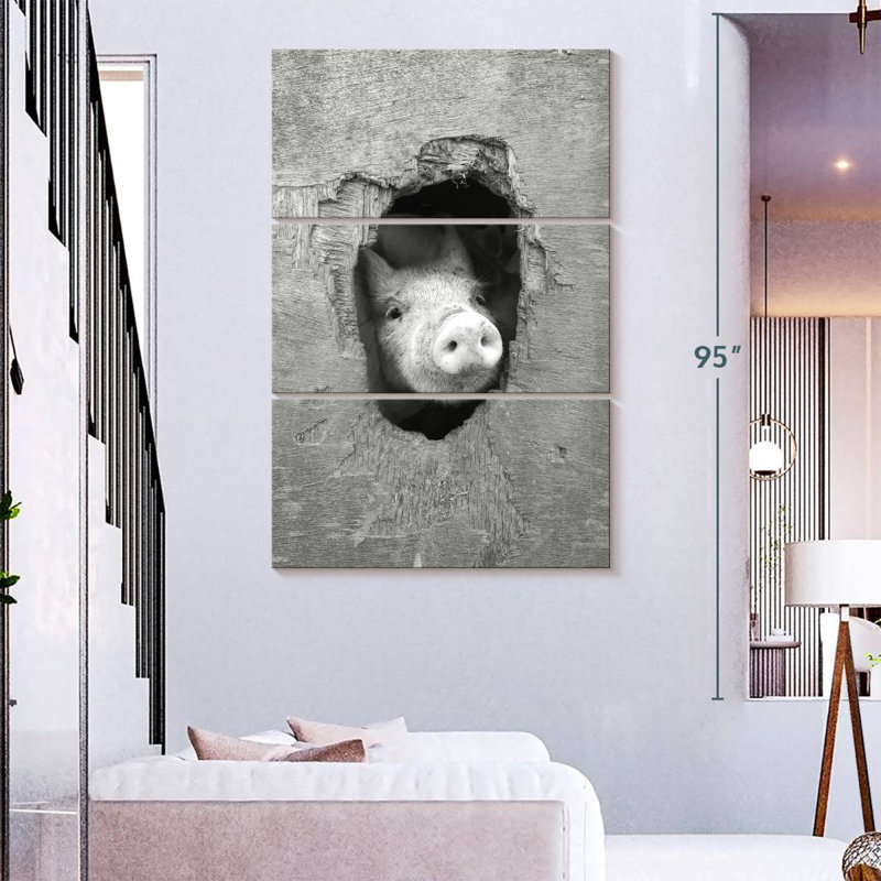 Brampt Peeking Pig, 74" H x 48" W