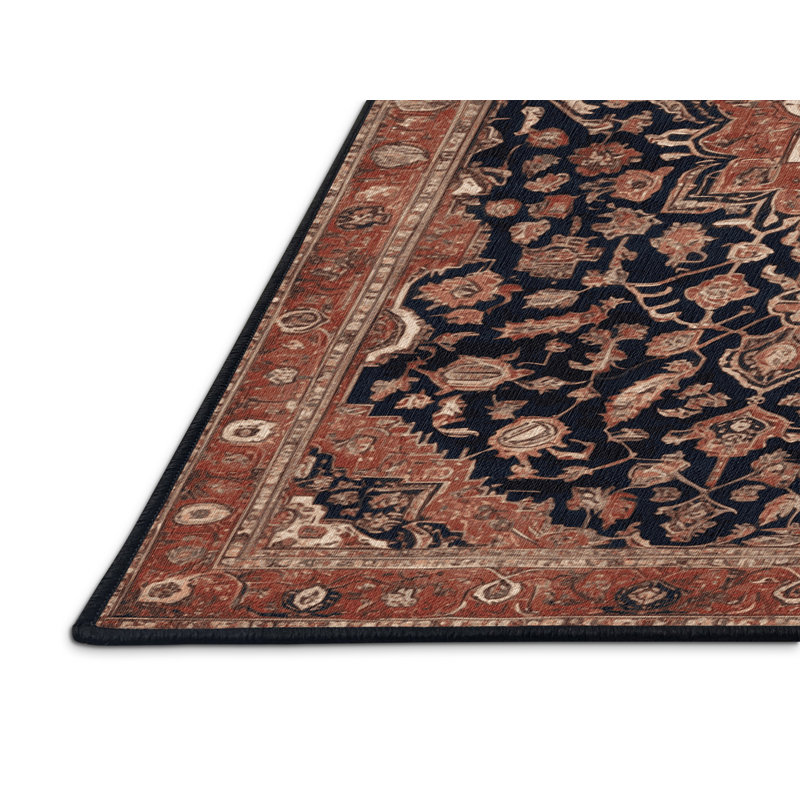 Tapis brun lavable à la machine, Carré 7 pi