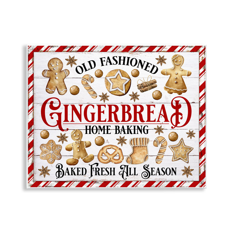 Old Fashioned Gingerbread Canvas Wall Art by Creatif Belle
