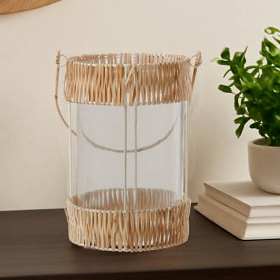 Wicker Tabletop Lantern