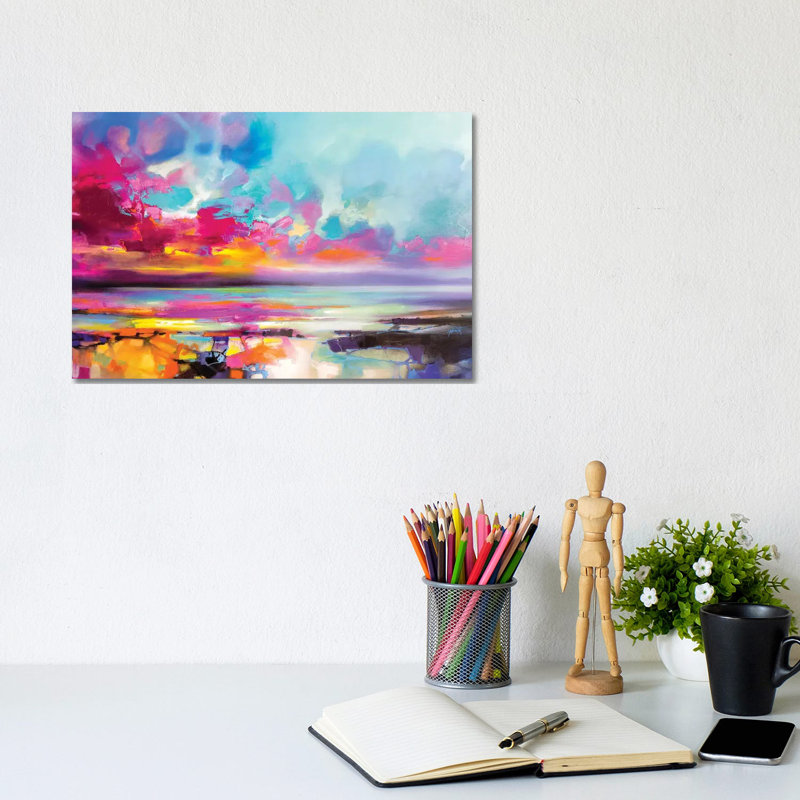Da Capo Magenta by Scott Naismith - Wrapped Canvas Painting, 45.72cm H x 66.04cm W x 1.905cm D