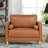 Garren 39.8" Square Arm Tufted Faux Leather Club Chair
